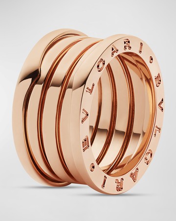 B. Zero1 18K Pink Gold 4-Band Ring, EU 53