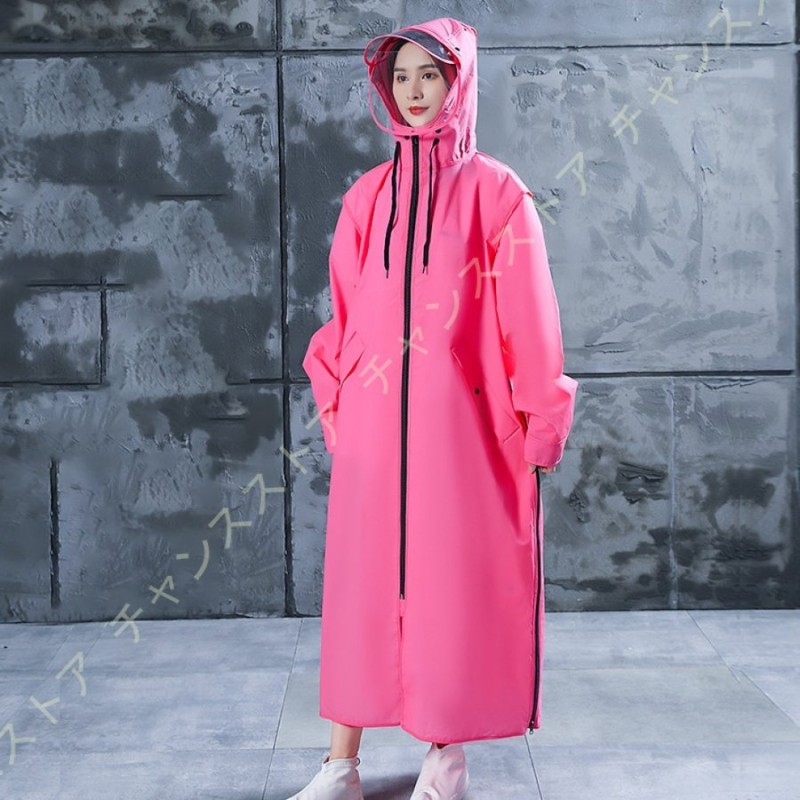 レインコート 二重つば ポケット付き フード メンズ レディース 自転車 ジッパー バイク 雨具 雨カッパ レインウェア 防水 ウオーキング 通勤 通学 通気性 通販 Lineポイント最大0 5 Get Lineショッピング