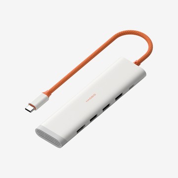 HAGiBiS 鋁合金雙向風道Type-C多功能擴充器(USB3.0*3+HDMI+PD100W)KZWN01H