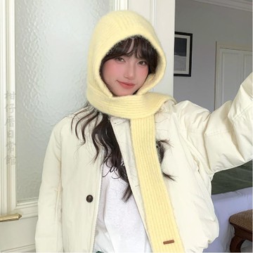 🔥2件9折🍊臺北出貨🍊可開發票韓國訂單2026訂單羊毛混紡材質巴拉克拉法帽子圍脖一體保暖紅色針