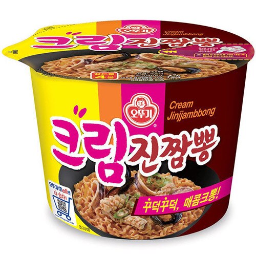 クリーム 眞チャンポン カップ麺 x 6個 韓国 食品 お土産 ラーメン 乾麺 インスタントラーメン ジンチャンポン