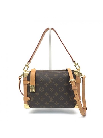 louis vuitton 棕色 Side Trunk 老花帆布塗層斜背包 肩背包 相機包