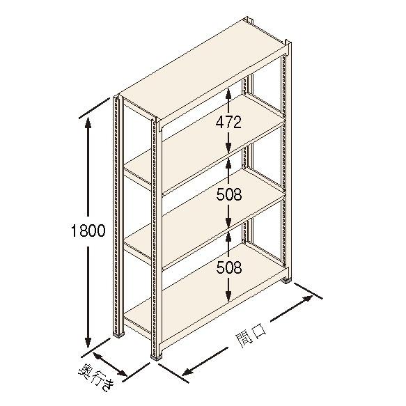 扶桑金属工業 中量ラック Jタイプ500KG GSN-J1818B4D 500KG | LINE