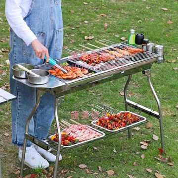 燒烤爐燒烤架家用戶外碳烤爐燒烤爐子烤架烤爐工具烤肉用品【聚寶屋】