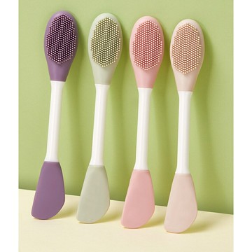 台灣現貨! 雙頭硅膠面膜刷 清潔毛孔刷 塗抹式面膜刷 泥膜刷具 美妝工具 柔軟不傷肌膚 #丹丹悅生活