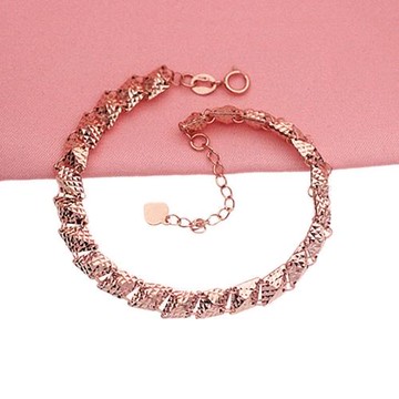 卡瑪莎娜紫金俄羅斯閃亮菱形手鏈585玫瑰金個性潮流鍍18K女款手飾