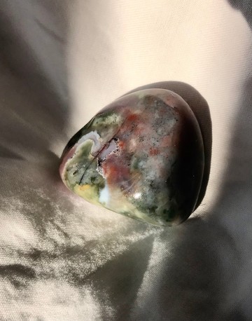 海洋碧玉 小滾石 水晶 天然原石 crystal 擺設 手把玩 手握 Ocean