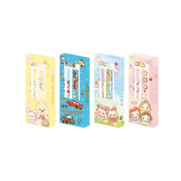 迪士尼Disney 四件文具組-維尼/汽車總動員/米奇/公主