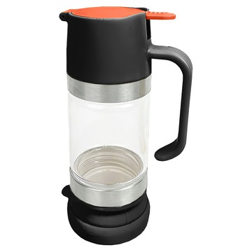 上手家居 蜂蜜罐 600ml 按壓式玻璃蜂蜜瓶 調味罐 醬料瓶  1個