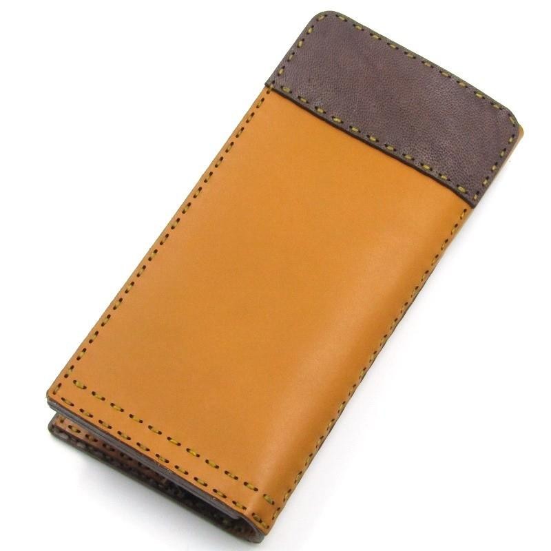 美品 ojaga design × TABOO1 オジャガデザイン 長財布 LONG WALLET タブー1 ロングウォレット コラボ iLLBROS  ブラウン レザー 中古 50009018 | LINEブランドカタログ