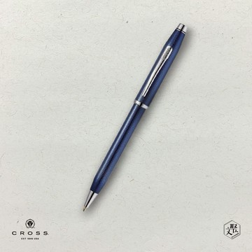 【CROSS】新世紀 半透藍色鑽石圖騰原子筆(原廠正貨)