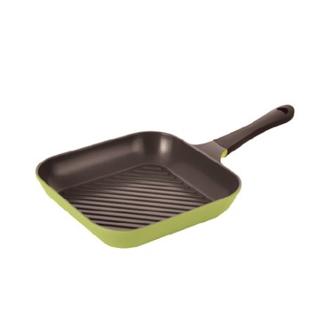 Eela系列陶瓷方形煎鍋28cm-蘋果綠