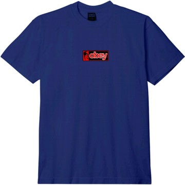 OBEY 166913911-LMGS HALF ICON HEAVYWEIGHT TEE 重磅 短T (寶藍色)