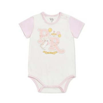 生日快樂撞色短袖側開包屁衣 (冰淇淋紗)