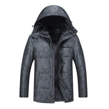 真 羽絨90%白鴨絨 羽絨外套鴨絨夾克-連帽時尚中年休閒保暖男羽絨衣2色73ka36【獨家進口】【米蘭精品】