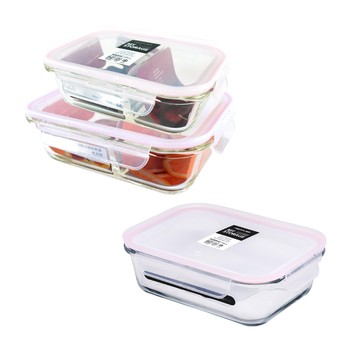 My Storage玻璃保鮮盒(一般/分隔)3件組(580ml+950ml+1000ml)