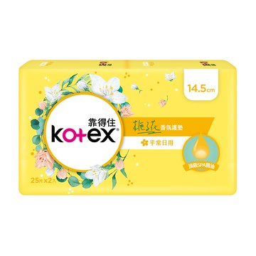 【Kotex 靠得住】暖心香氛護墊梔子花（14.5cm）25片x2包