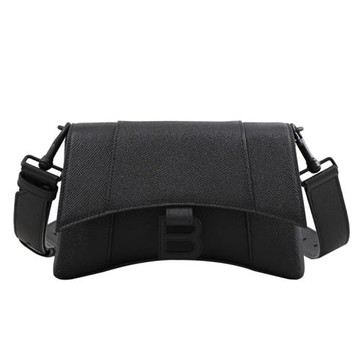 BALENCIAGA 巴黎世家 736471 DOWNTOWN 中性斜背小包/沙漏包.黑