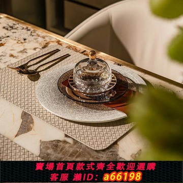 【台灣公司 可開發票】現代樣板房間餐具套裝棕色系展廳餐桌擺臺餐具餐盤軟裝輕奢西餐具