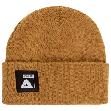 POLER DAILY DRIVER BEANIE 山形眼反摺針織毛帽 咖橘色