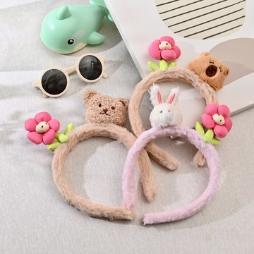 絨毛髮圈-澎澎花-多款任選