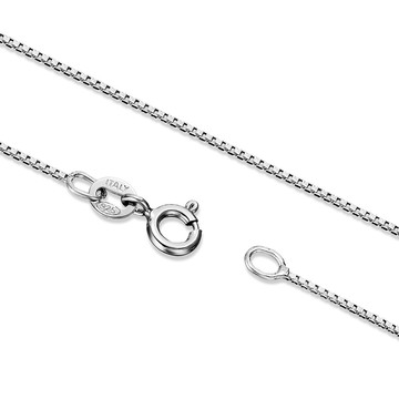 925純銀項鍊．格子素鍊．16吋 / 18吋．無禮盒