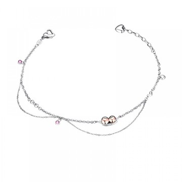 KOR蔻兒鑽石 愛情鳥 鑽石14K金白鋼手鍊