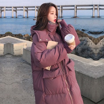 【🍒櫻桃大尺碼】大尺碼外套 大碼長款羽絨棉服女冬季新款外套韓版中長款過膝寬鬆加厚麵包服