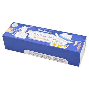 Moulin Roty 迷您兒童口琴(10孔) 適合3歲以上兒童 音樂啟蒙玩具  1盒  11X3.5X2.5公分  銀色
