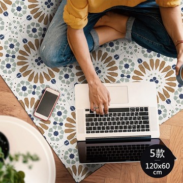 【好物良品】120x60cm_圖騰系列可剪裁PVC仿皮革廚房防水防滑地墊