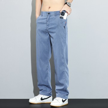 雙口袋！萊賽爾天絲！冰爽涼感薄款寬鬆直筒牛仔褲 / 門襟拉鍊款 / 男女適穿 / 透氣垂順感 / 4色 / 28腰-38腰 / 大尺碼【QTJBY3166】