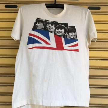 The Beatles披頭士甲殼蟲樂隊vintage復古人像小眾落肩短袖T恤男