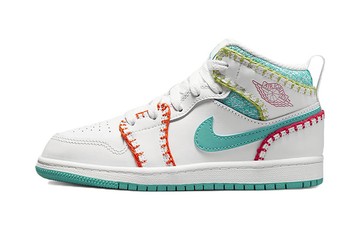 AIR JORDAN 1 MID SE PS MULTI KNIT