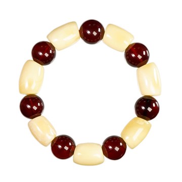 【正佳珠寶】蜜蠟琥珀 頂級白金滿蜜血珀 26.3g 馬蹄型 白金滿蜜