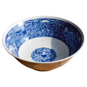 佐和陶瓷國際有限公司 幸山窯繪花7井 日本製 19.5 x 7cm 910ml  白色 + 藍色  1個