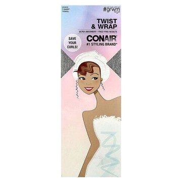 Conair, Twist & Wrap T-Shirt 毛巾，1 條