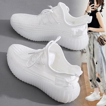 CATHYLADI 新款四季網面透氣輕便跑步鞋軟底休閑運動鞋椰子鞋女鞋