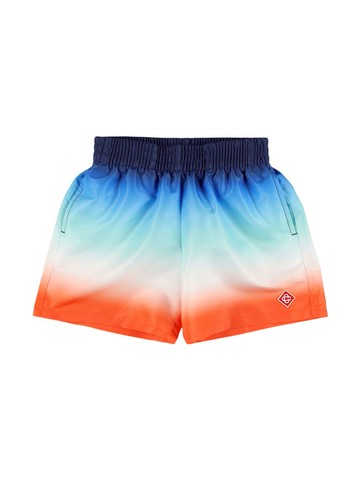 Printed Poly Swim Shorts