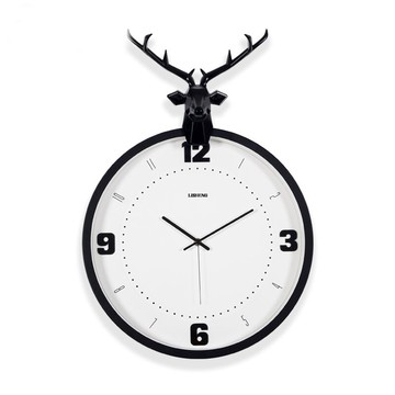 麗盛靜音簡約掛鐘北歐客廳家用時尚時鐘掛墻臥室簡約藝術石英鐘表