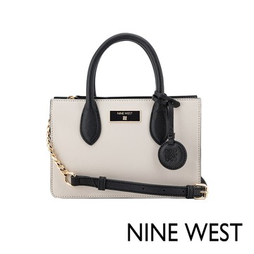 NINE WEST MAGDALINA 經典手提兩用包- 拼接白(574976)