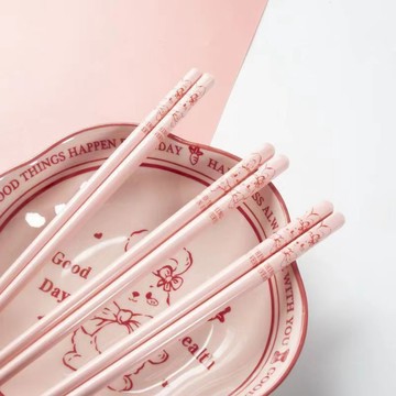 🎀創意筷子🎀好運兔系列馬卡龍筷子陶瓷家用防滑耐高溫一人一筷高顏值家庭餐具筷子 環保筷 可愛筷子 防滑筷子 高檔筷子