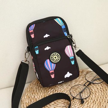 斜挎手機包女中老年新款迷你小包包豎款零錢包小百搭單肩帆布包包