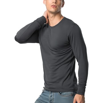 MI MI LEO MIT厚刷毛保暖衣  L  深灰