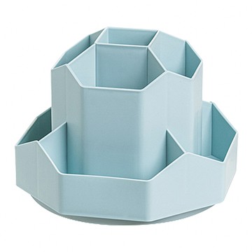 Reddot 紅點生活 大容量360度旋轉收納筆筒  北歐藍  1個