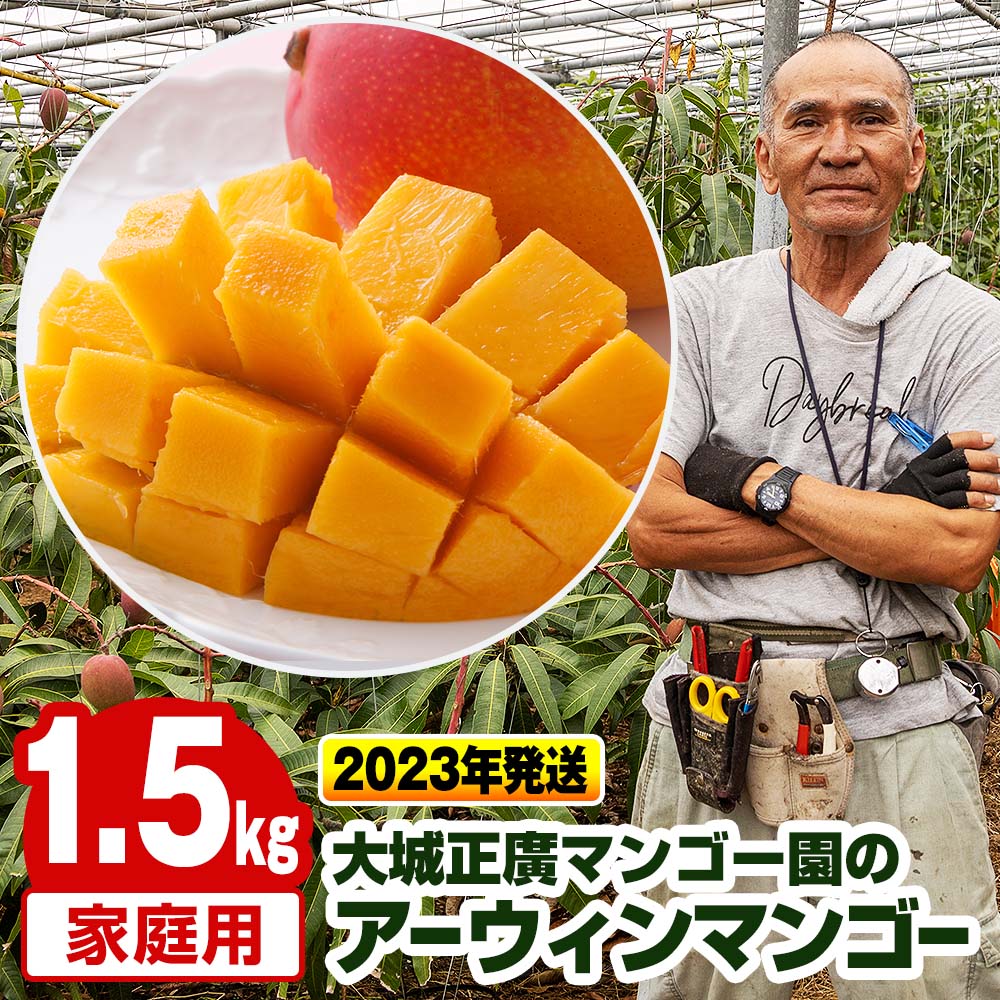 大城正廣マンゴー園のアーウィンマンゴー（家庭用）1.5kg