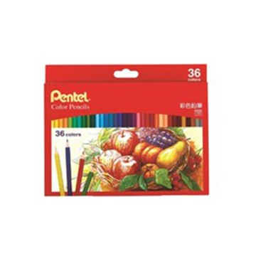 Pentel CB8-36色紙盒六角色鉛筆