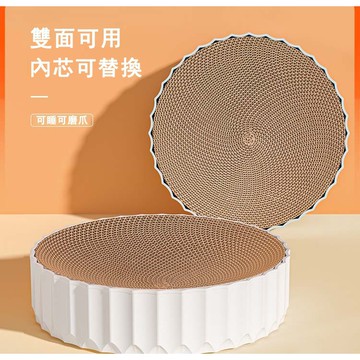 🔥台灣現貨🔥貓抓板 貓抓窩 可替換貓抓板 貓抓盆 貓窩 貓睡窩 不掉屑貓抓板 圓形貓抓板 貓玩具