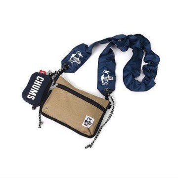 CHUMS Wearable Sling Shoulder Bag Sweat Nylon 男女 肩背包 深藍/米色 CH603880N016
