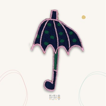 童趣刺繡貼-靠邊傘