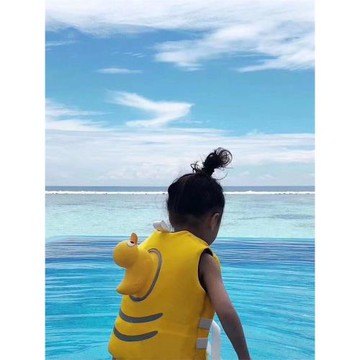 新兒童救生衣小黃鴨浮力衣男女孩浮力背心浮潛游泳池海邊沙灘沖浪